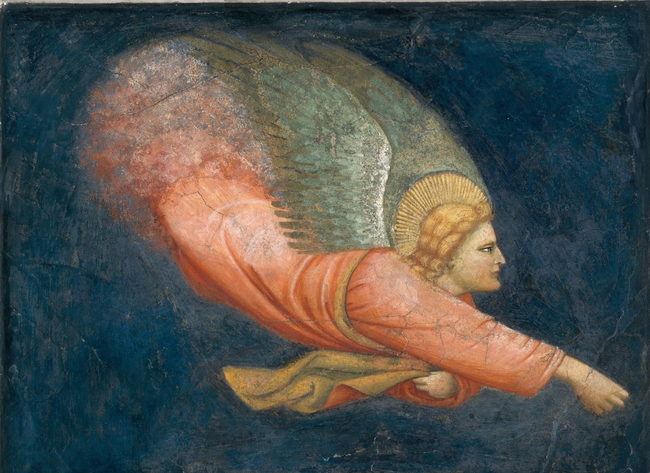 Angel - extract from fresco which once decorated the Torre della Gabbia in Mantua